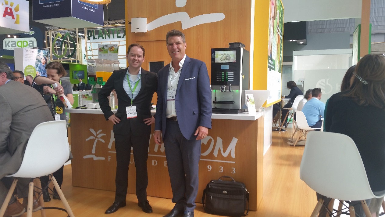 Vitafoods Europe 2017 - TransChem CEO, Andrew Klapka with Rudy from Frutarom