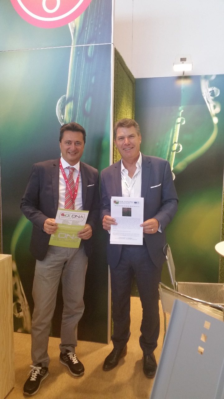 Vitafoods Europe 2017 - TransChem CEO, Andrew Klapka with Francesco from EP Vitafoods Europe 2017 - TransChem CEO, Andrew Klapka with Francesco from EPO