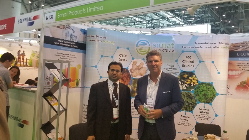 Vitafoods Europe 2017 - TransChem CEO, Andrew Klapka with Amit from Sanat